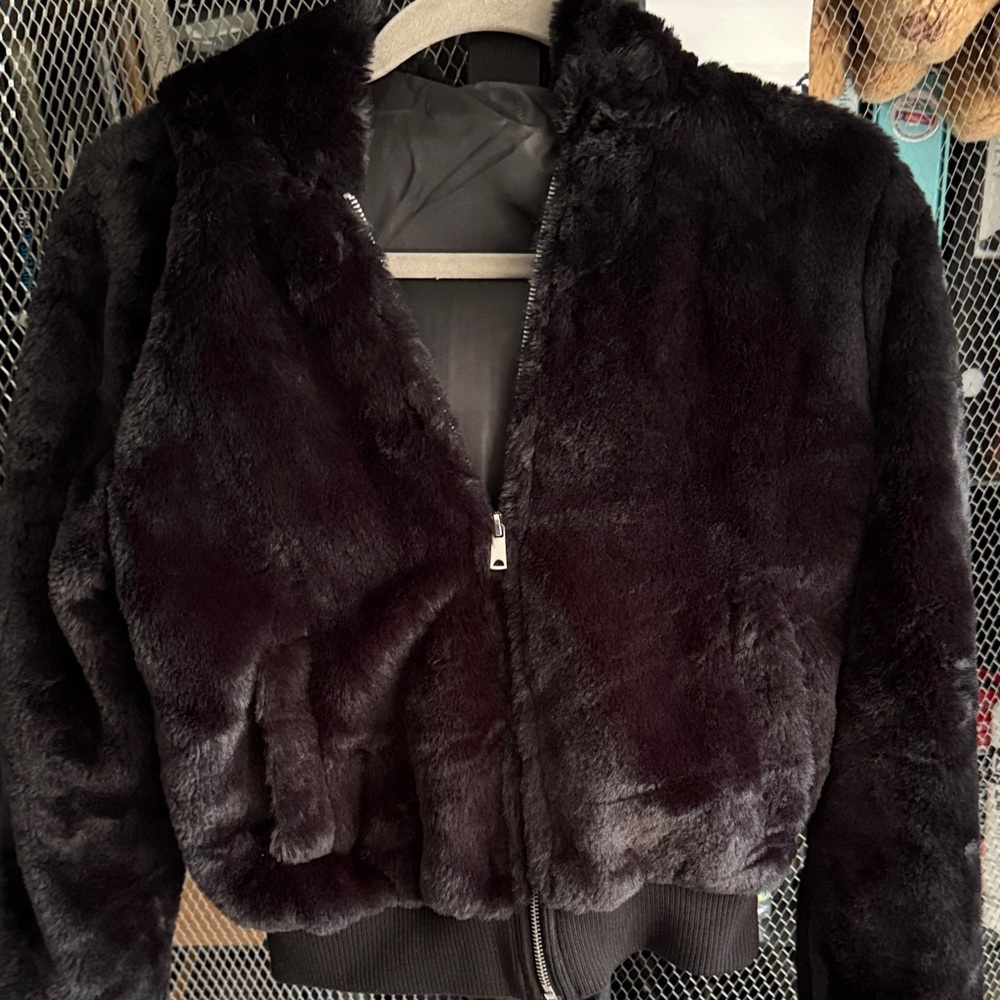 Luxurious black Teddy Jacket